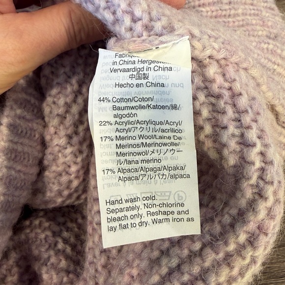 Madewell Women’s Lavender Fringe-Sleeve Pullover Sweater - M - Picture 6 of 7